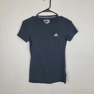 Adidas XS Climalite Black V-Neck T-Shirt